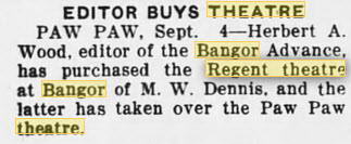 Regent Theatre - Sep 4 1928